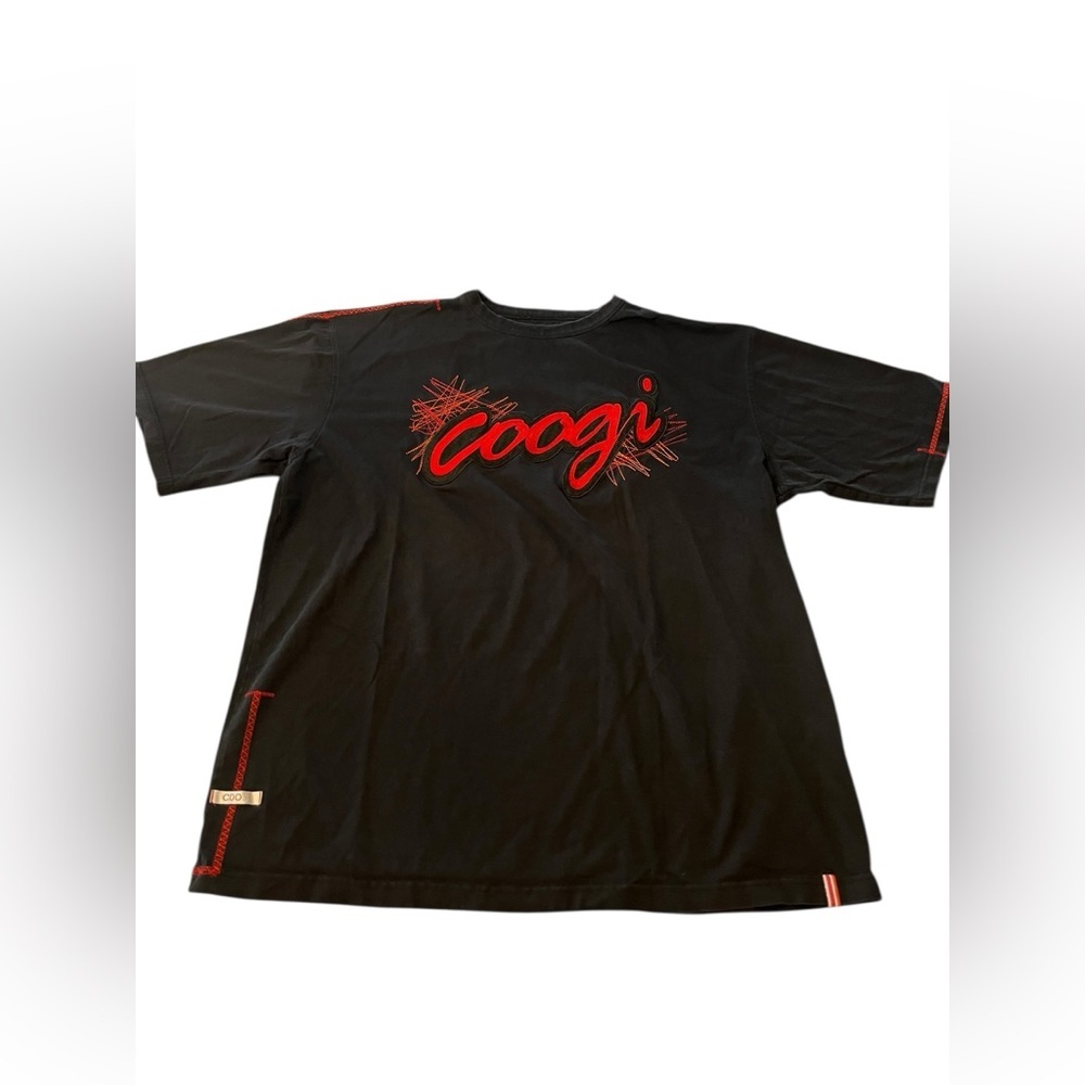 Vintage COOGI Embroidered Black And Red T-Shirt, Size 2XL
